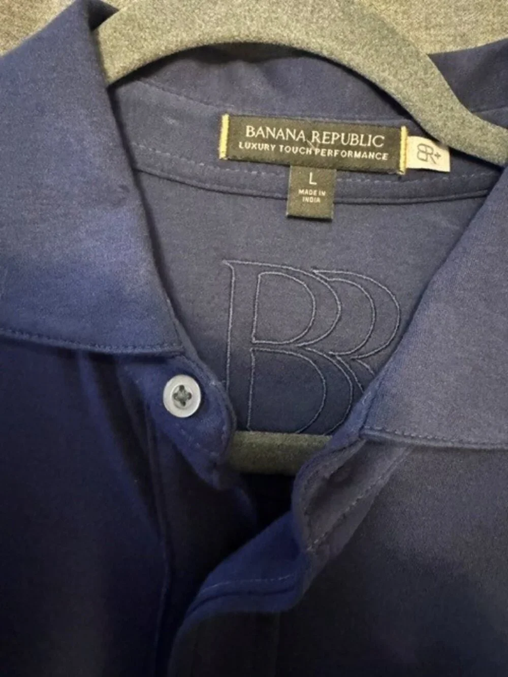 Blue Bananna Republic Button Down Polo